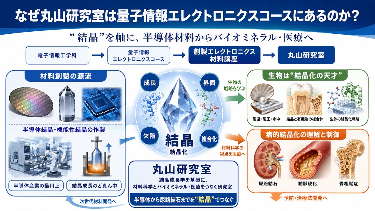 なぜ丸山研究室は量子情報エレクトロニクスコースにあるのか